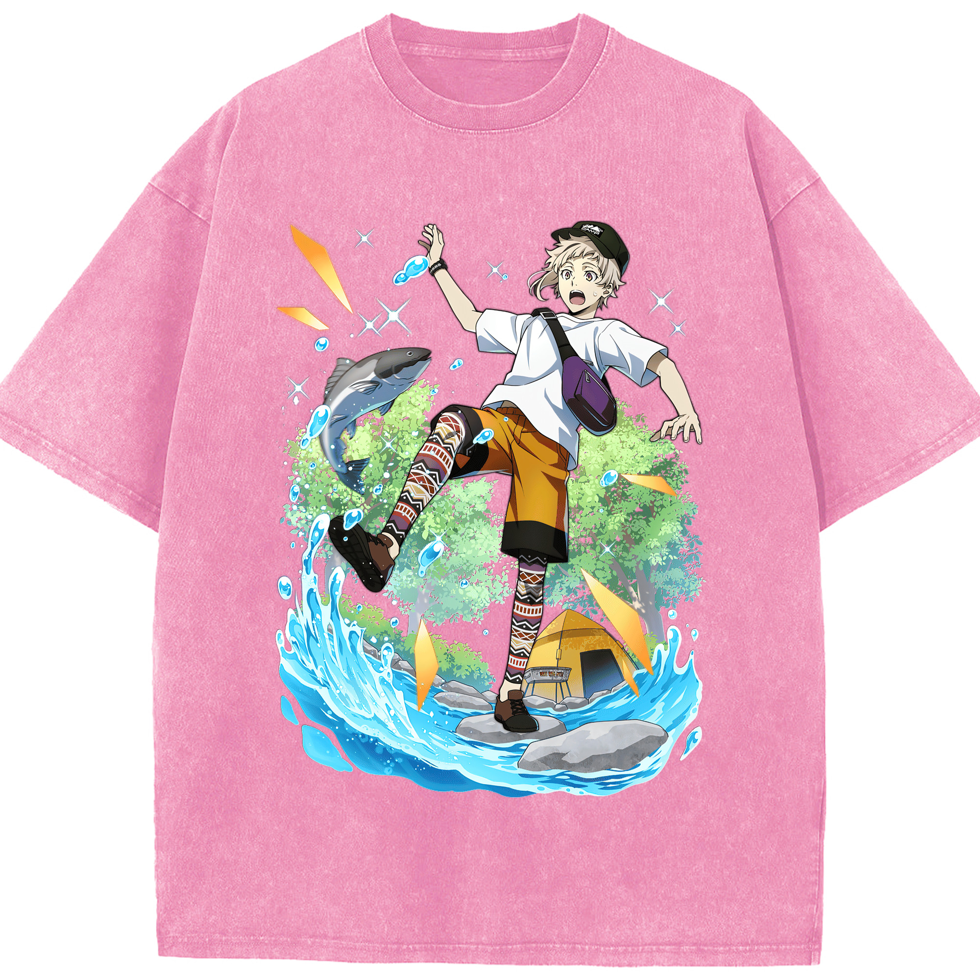 （画像用） 文豪ストレイドッグス Bungo Stray Dogs 綿100% ヴィンテージ風 半袖Tシャツ（フロントプリント）
